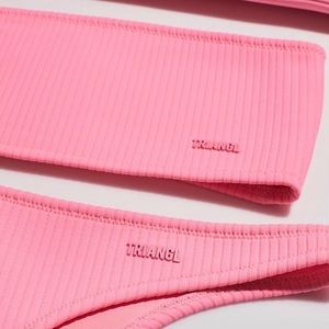 Triangl Bikini - Hot Pink Ribbed Bandeau